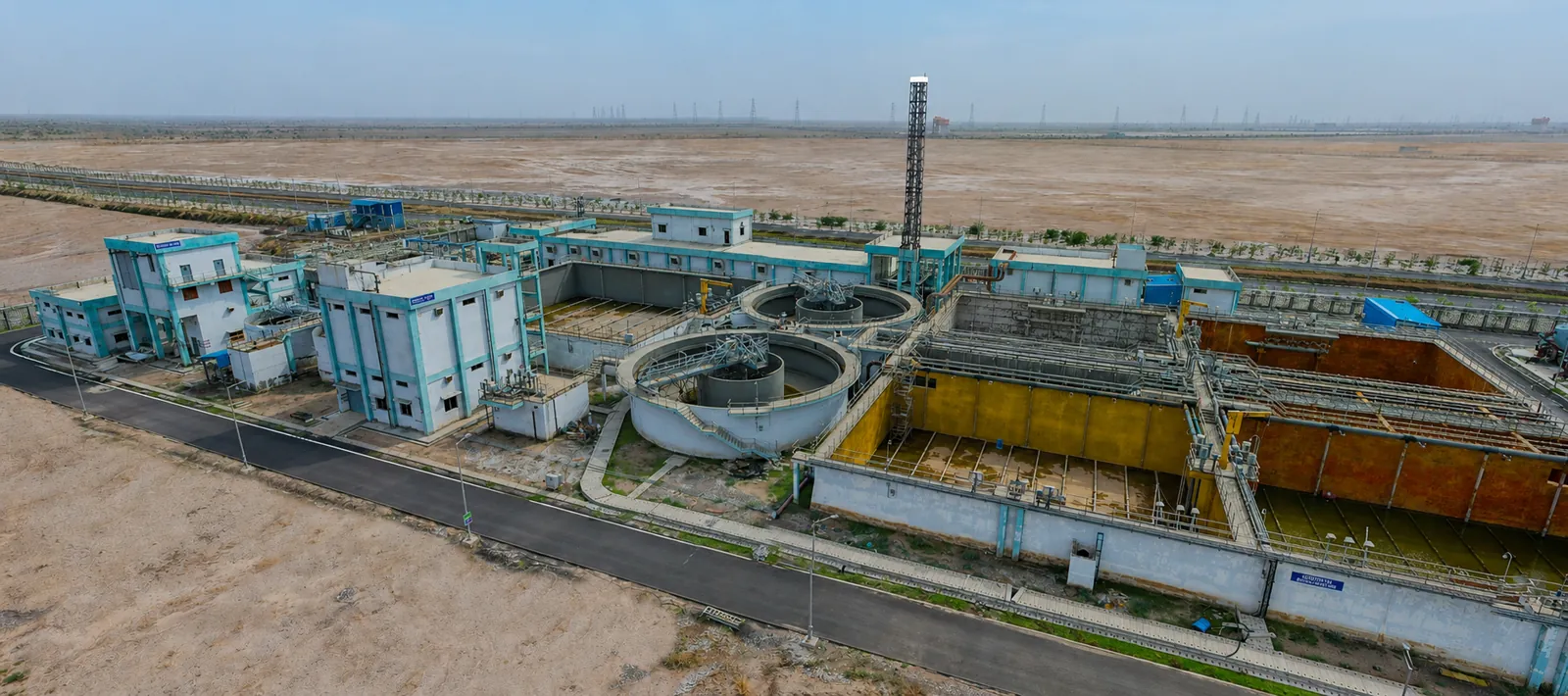 Common Effluent Treatment Plant serving Dholera's industrial districts