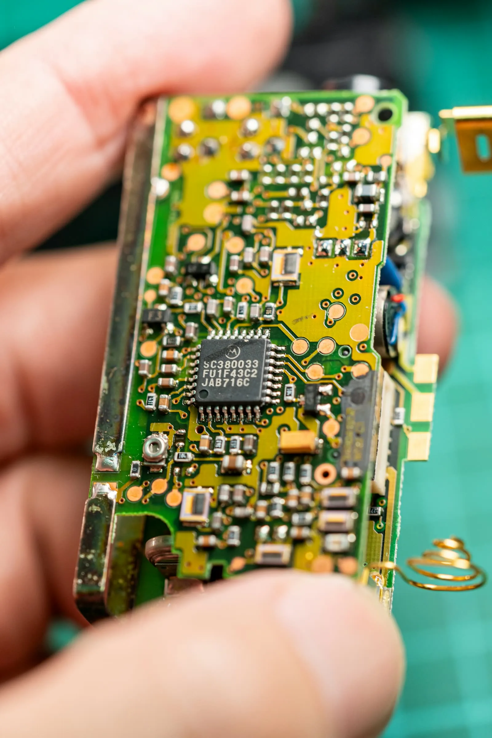 Close view of a semiconductor component